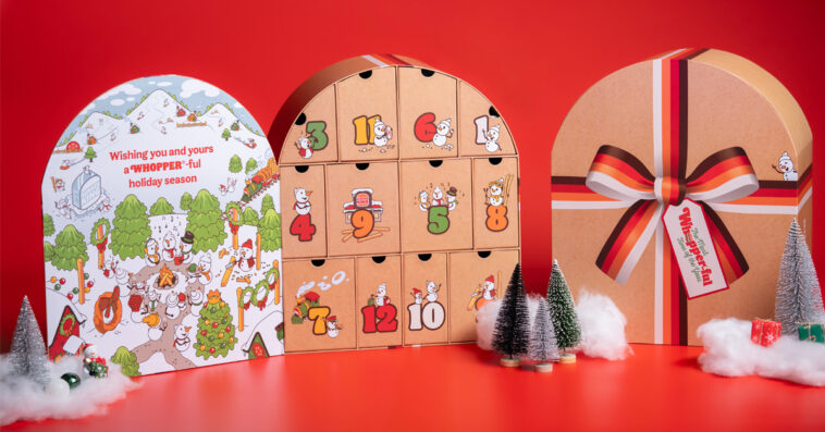 Burger King kicks off the holidays in style with a 12-day advent calendar bursting with vintage charm and surprises. | ©Image Credit: Burger King