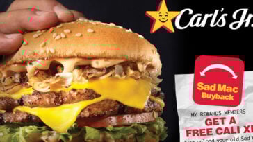 Feast your eyes on the Cali XL burger— Carl's Jr's newest offering that is twice the size of a Big Mac. | ©Image Credit: Carl's Jr