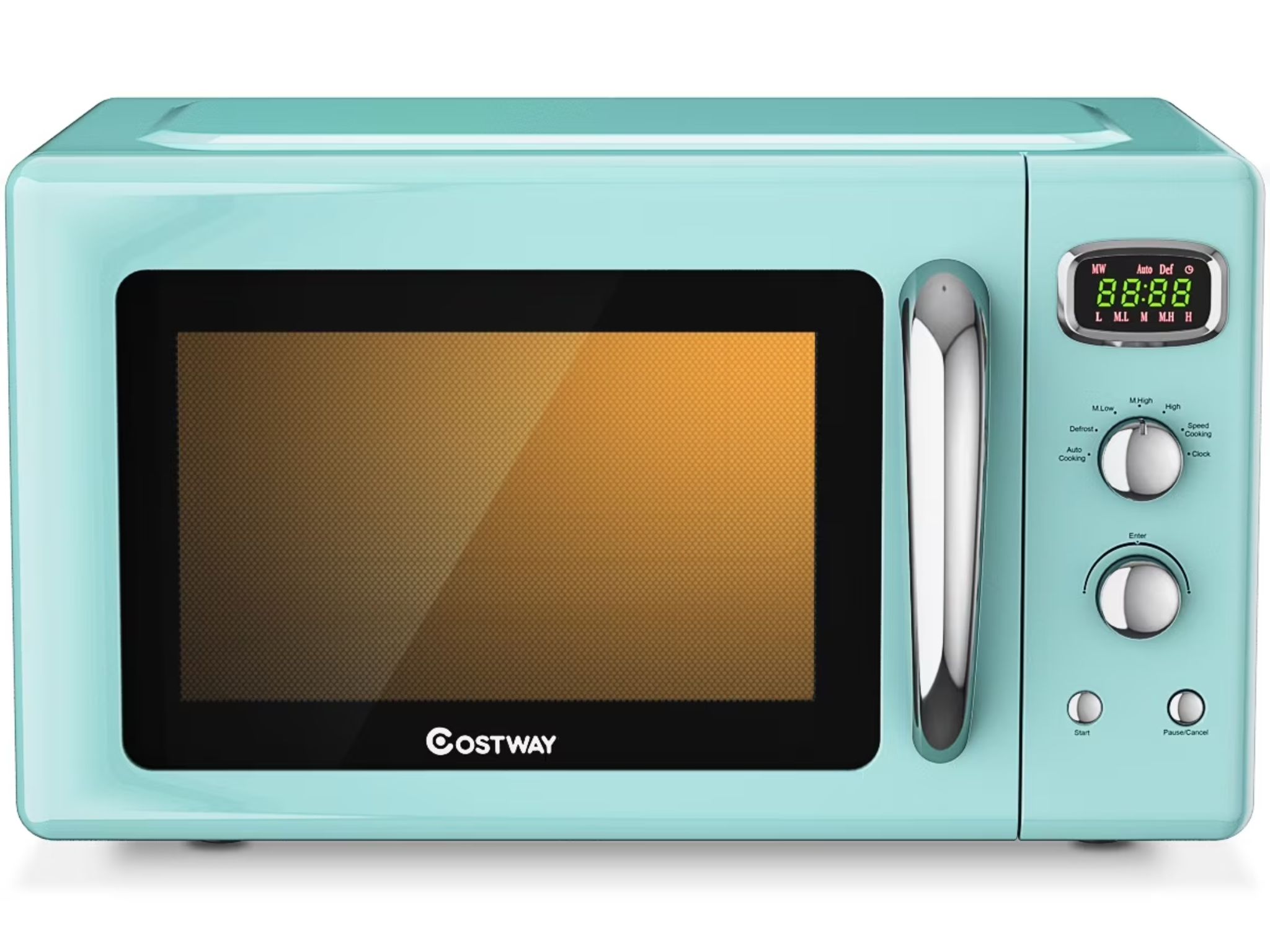 Costway Retro Countertop Compact Microwave Oven ©Image Credit: Costway