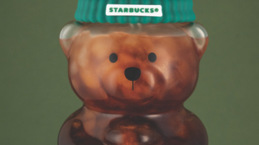 The $29.95 Glass Bearista Cold Cup that sparked nationwide chaos at Starbucks stores ©Image Credit: Starbucks