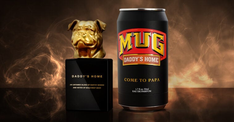 Daddy’s Home by MUG Root Beer: the cologne that turns root beer vibes into big dawg energy. | ©Image Credit: MUG Root Beer