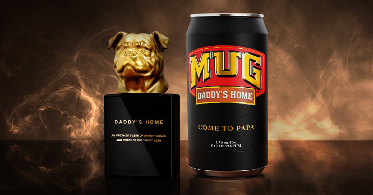 Daddy’s Home by MUG Root Beer: the cologne that turns root beer vibes into big dawg energy. | ©Image Credit: MUG Root Beer