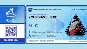 NASA’s Artemis II mission will orbit the moon this year, and your name could be on board! Get your digital boarding pass today. | ©Image Credit: NASA