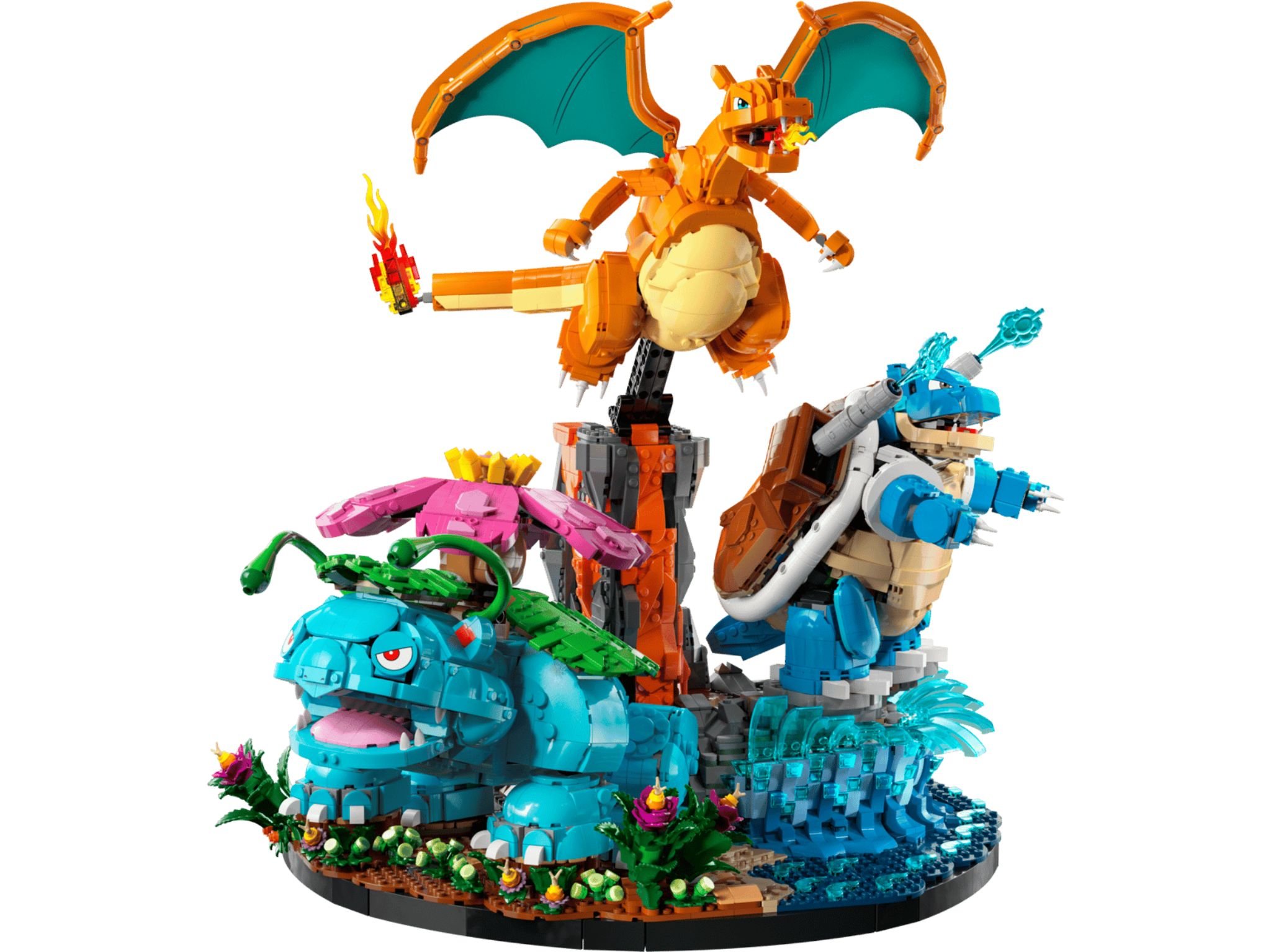 LEGO x Pokémon Venusaur, Charizard and Blastoise Set ©Image Credit: LEGO