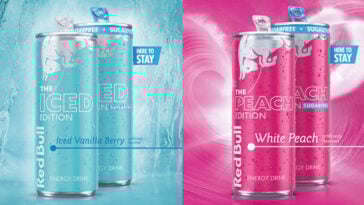 Red Bull Iced Vanilla Berry and White Peach are now permanent! Grab them year-round in regular or sugar-free cans. | ©Image Credit: Red Bull
