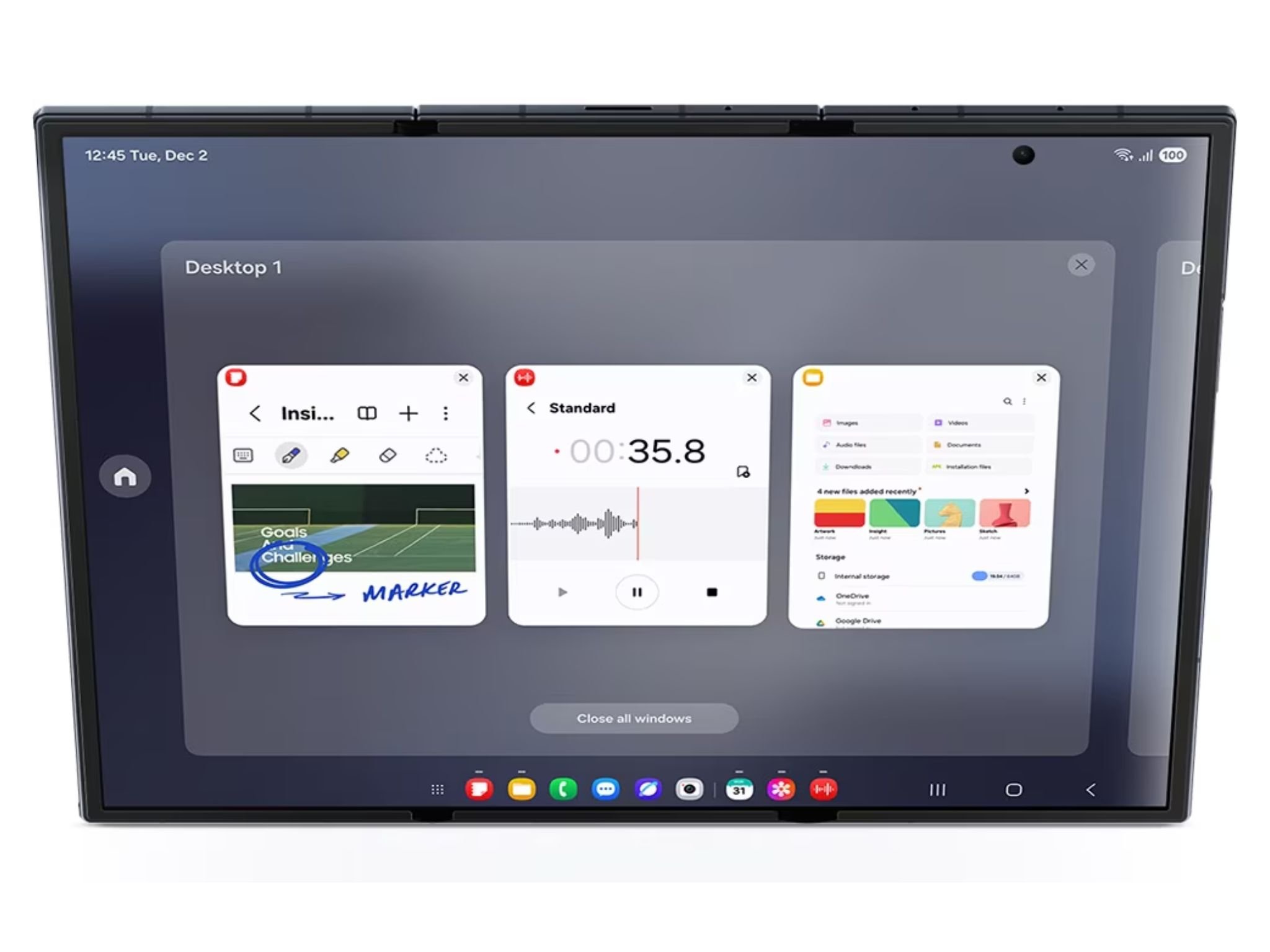 Samsung Galaxy Z TriFold in Dex Mode ©Image Credit: Samsung