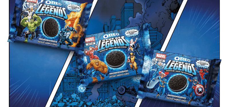 New Marvel Oreo turns blue mid-bite in February | ©Image Credit: Oreo