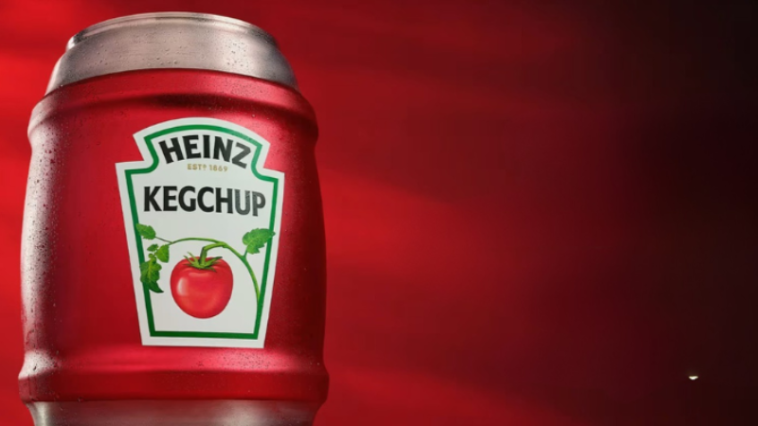 Heinz turns ketchup into a beer-style keg for Super Bowl | ©Image Credit: Heinz