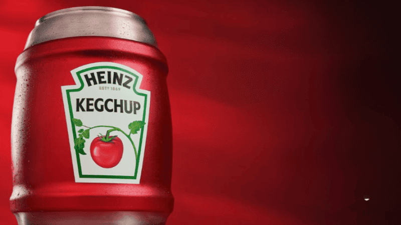 Heinz turns ketchup into a beer-style keg for Super Bowl | ©Image Credit: Heinz