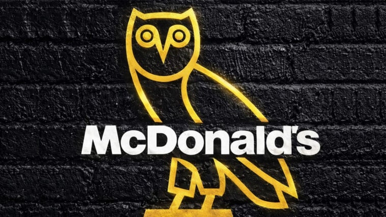 McDonald’s and Drake launch a new combo meal 1 Drake's OVO owl lands at McDonald’s. The limited-edition Afters Meal is now available for late-night cravings. | ©Image Credit: McDonald's, OVO