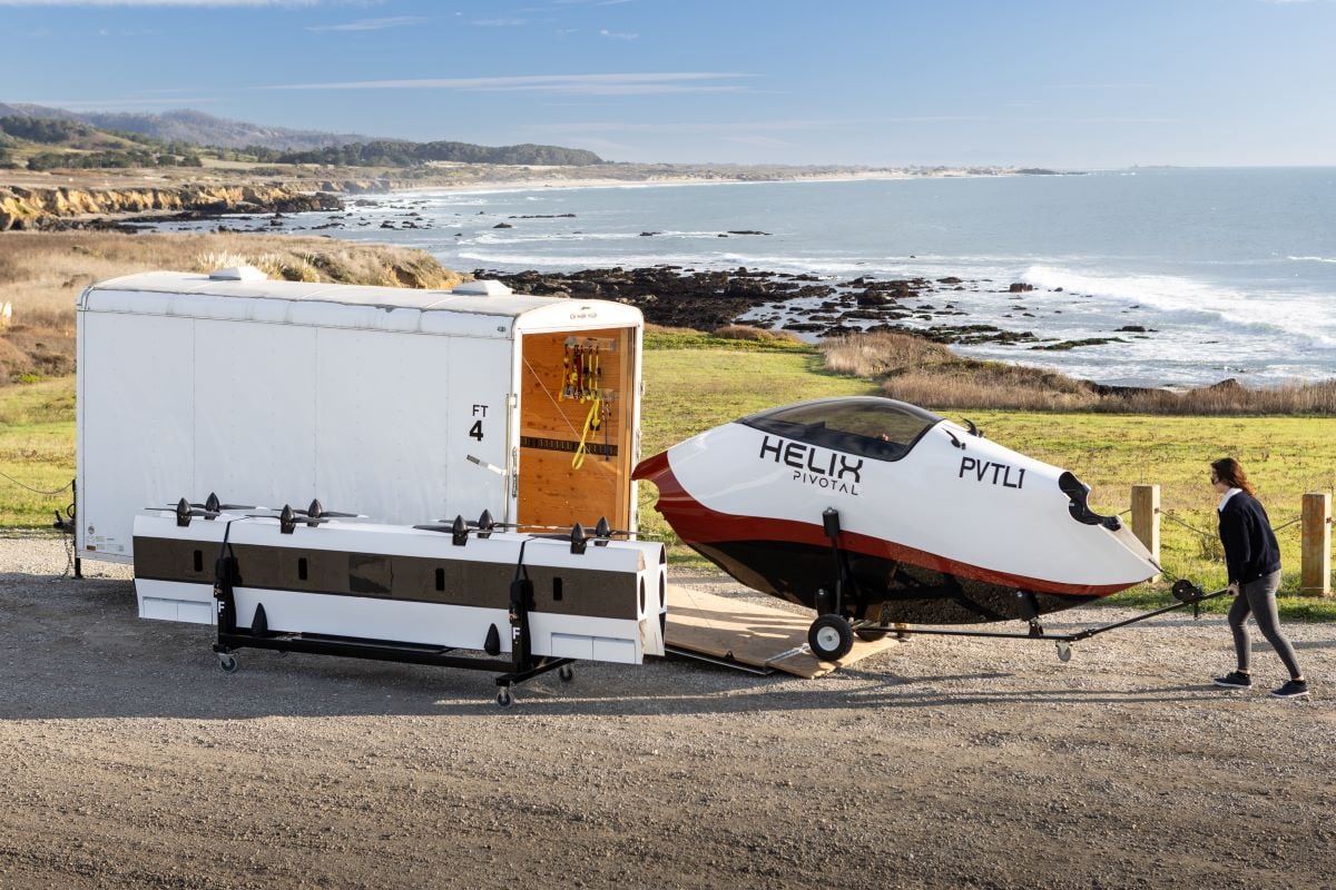 Pivotal's Helix fits in a standard trailer for easy transport. | ©Image Credit: Pivotal