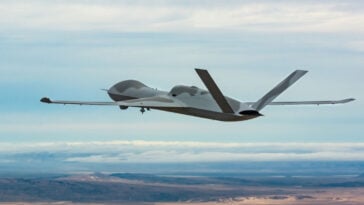Force multiplication in action: An unmanned MQ-20 Avenger acting as an extra set of eyes and ears for the U.S. Air Force. | ©Image Credit: General Atomics