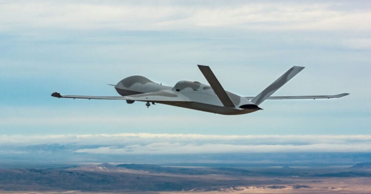Force multiplication in action: An unmanned MQ-20 Avenger acting as an extra set of eyes and ears for the U.S. Air Force. | ©Image Credit: General Atomics