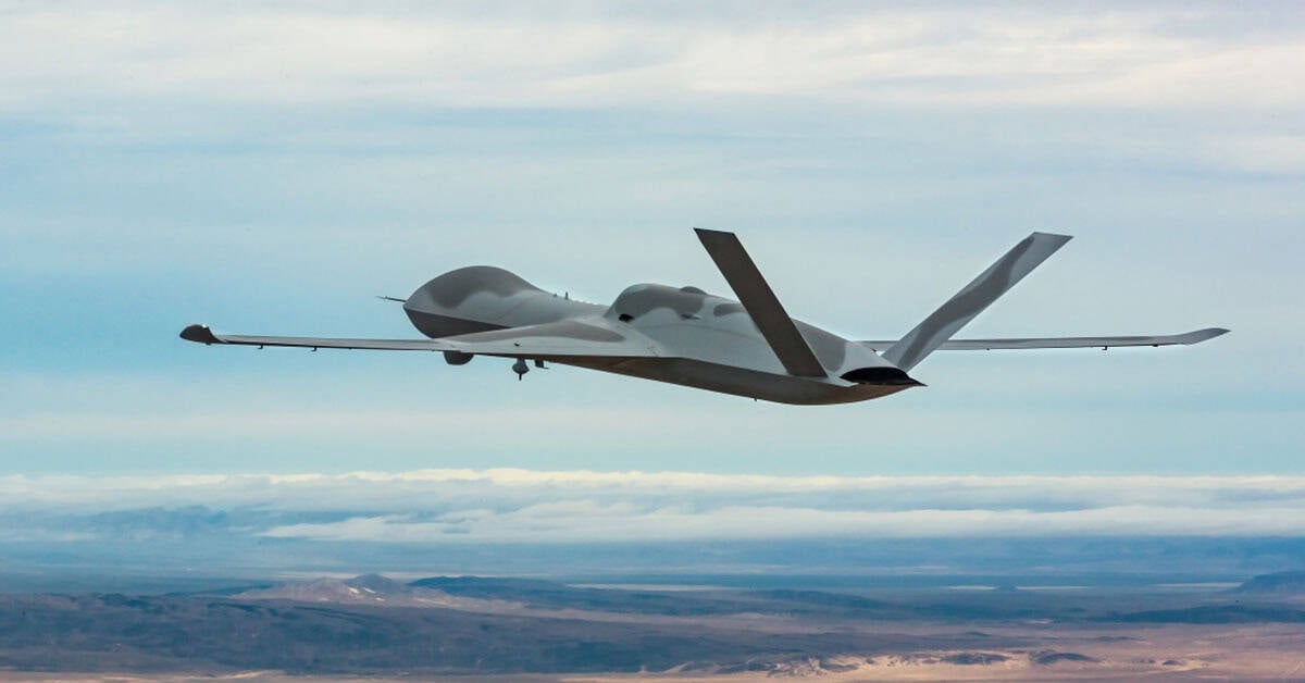 Force multiplication in action: An unmanned MQ-20 Avenger acting as an extra set of eyes and ears for the U.S. Air Force. | ©Image Credit: General Atomics
