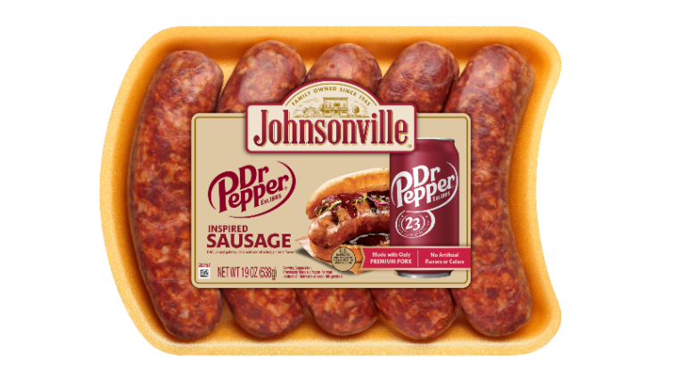 Bizarre new Dr Pepper sausage is officially hitting shelves 1 Dr Pepper sausage hits March 1 | ©Image Credit: Johnsonville