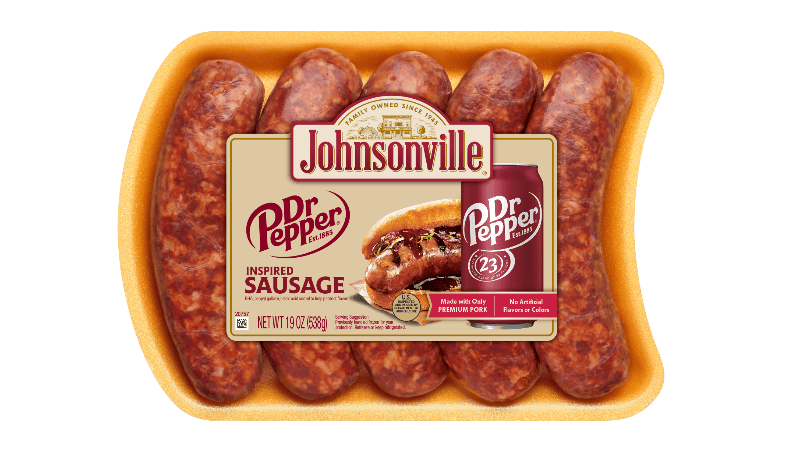 Dr Pepper sausage hits March 1 | ©Image Credit: Johnsonville