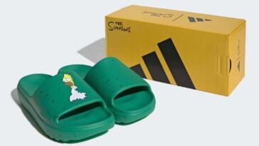 These new slides mix Cloudfoam comfort with a playful Homer Simpson design for everyday wear. ©Image Credit: Adidas