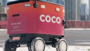 Two delivery robots crashed through Chicago bus shelters | ©Image Credit: Coco Delivery