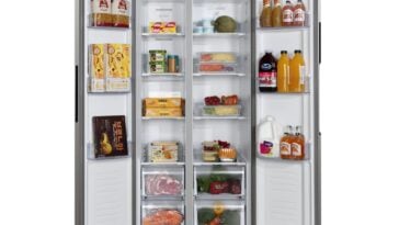 Hamilton Beach 15.6 cu. ft. side-by-side refrigerator ©Image Credit: Hamilton Beach