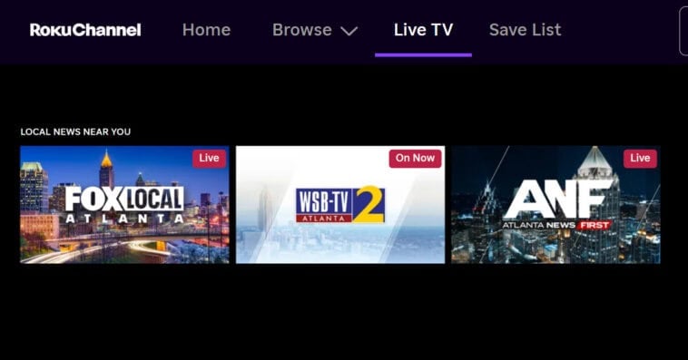 Roku’s new interface makes finding your local news as easy as one click. Free, live, and tailored to your city. | ©Image Credit: Roku