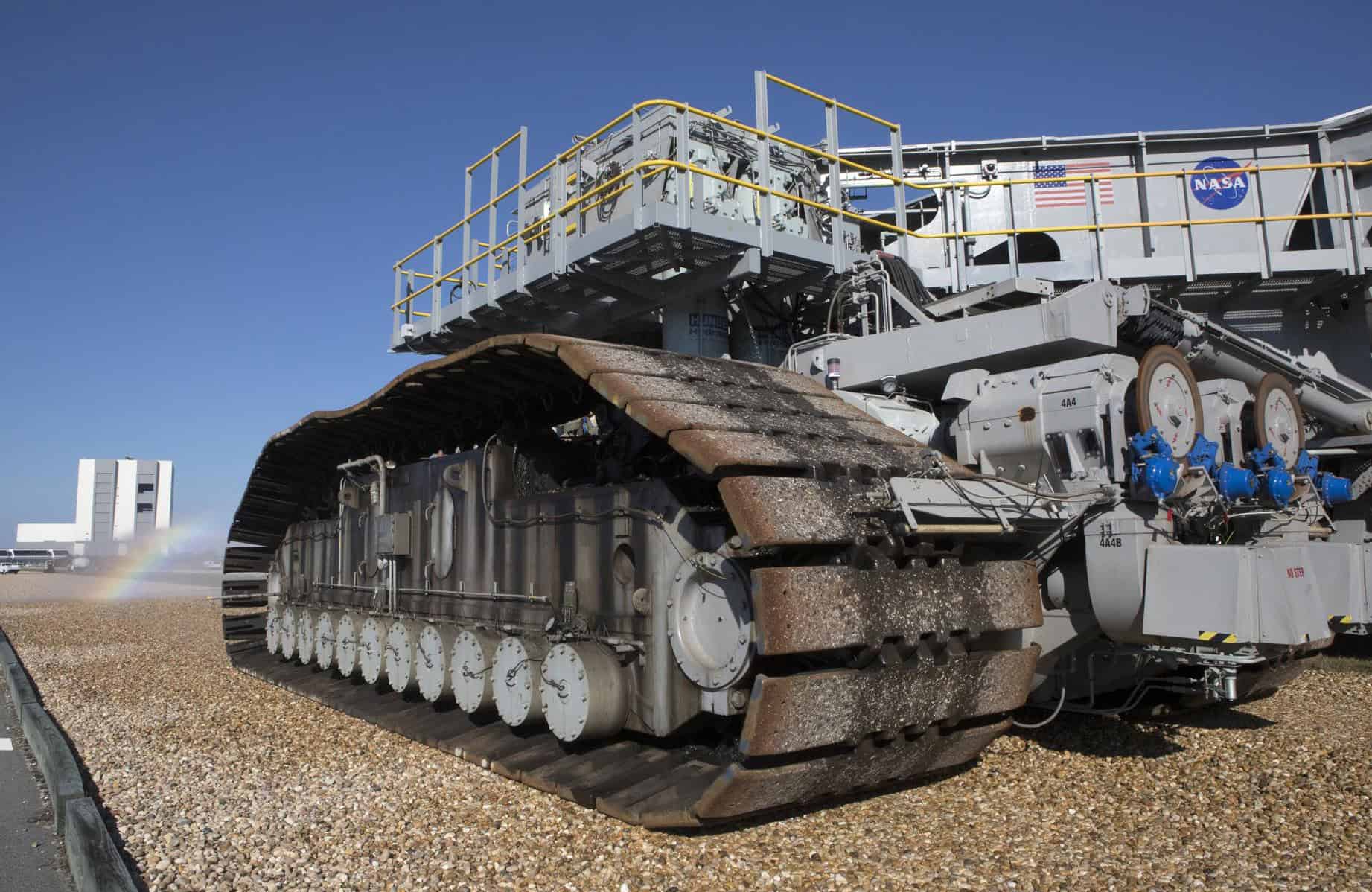 How a 1960s megastructure is carrying NASA back to the moon 2 Crawler-Transporter 2 at Kennedy Space Center, with operator in the forward control cab | ©Image Credit: NASA/Ben Smegelsky