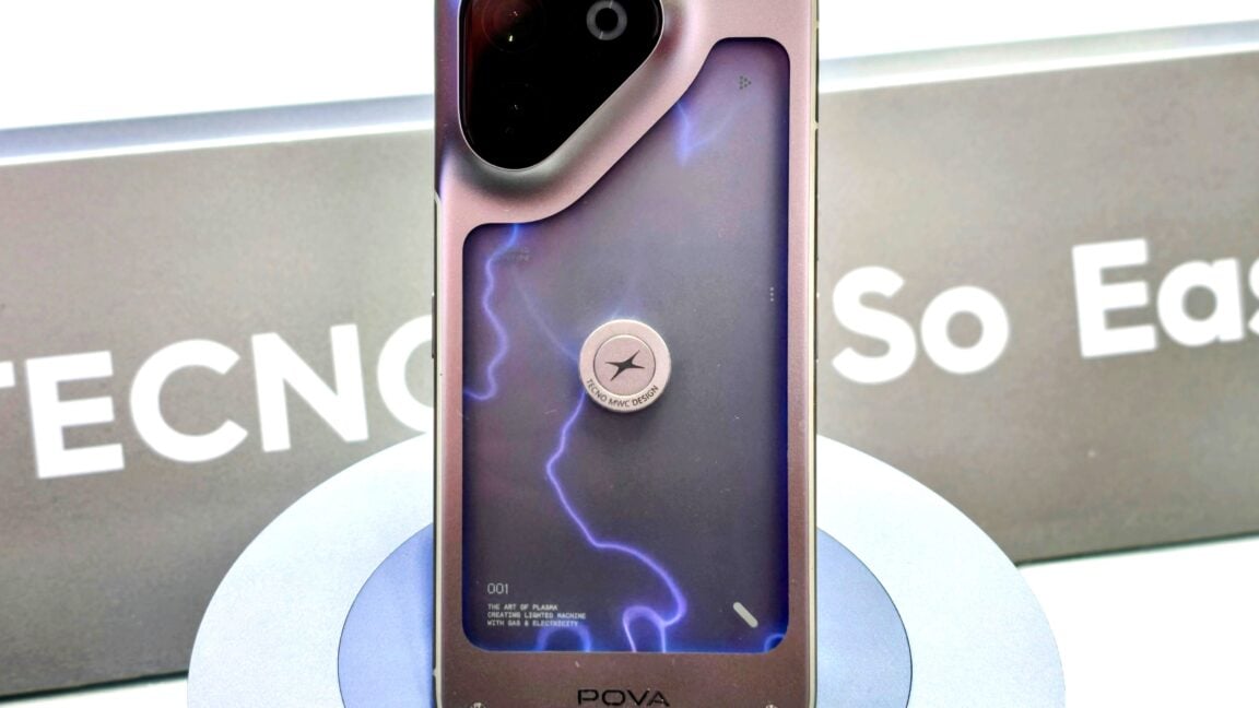 The Pova Neon uses actual gas lighting in a smartphone ©Image Credit: GEEKSPIN