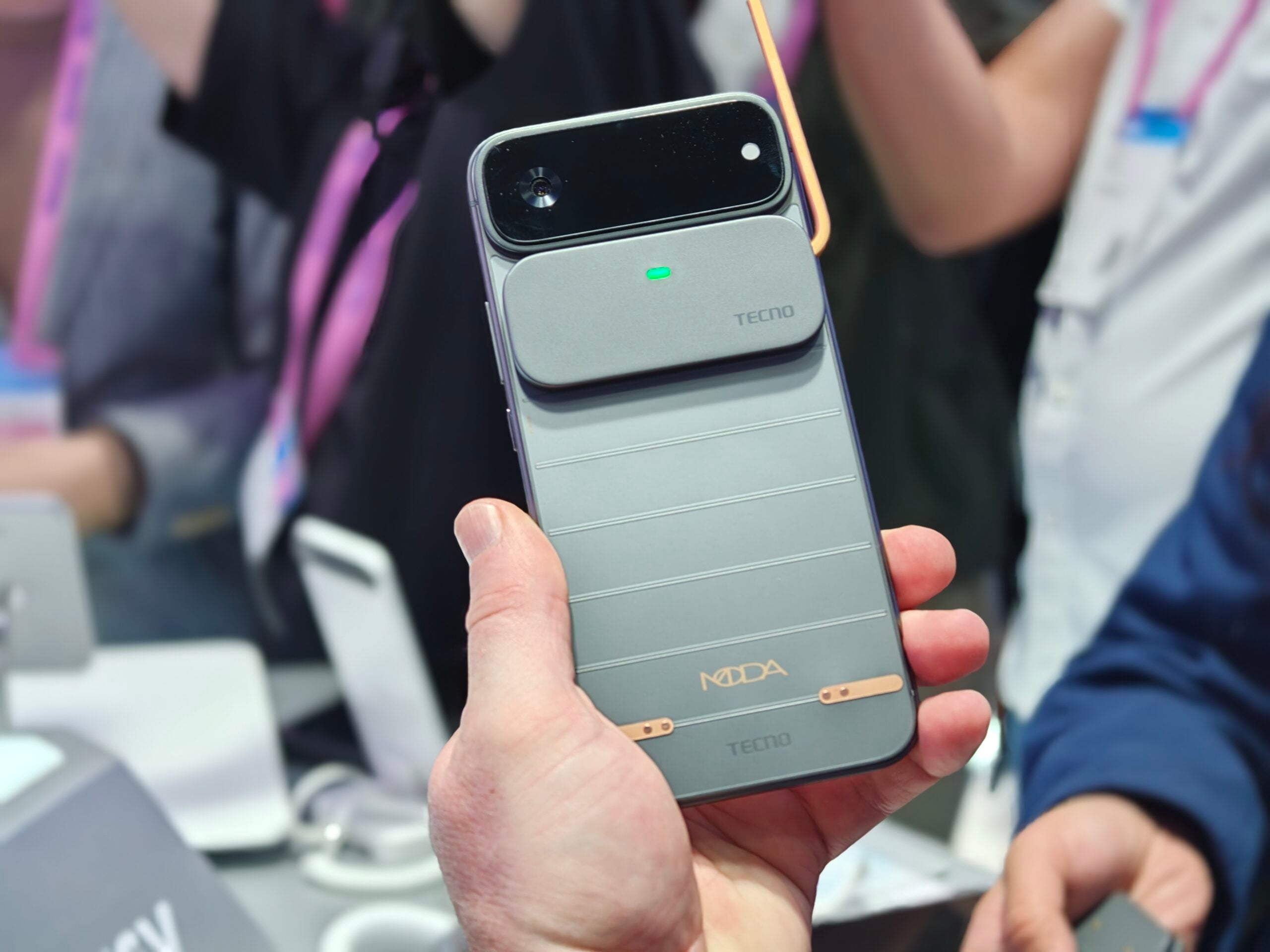 New Tecno smartphone concept glows like a neon sign 2 Tecno Modular Magnetic Interconnection Technology is a vision of what a modular Tecno smartphone might look like