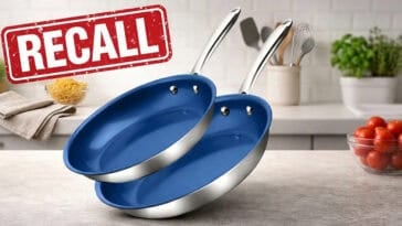 Granitestone Diamond Pro Blue sauté pans are being pulled from shelves due to impact and burn hazards. | ©Image Credit: Granitestone