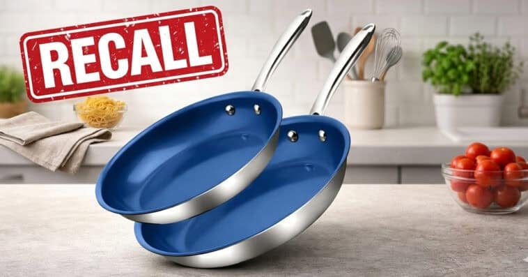 740k Walmart pans were just recalled for exploding parts 1 Granitestone Diamond Pro Blue sauté pans are being pulled from shelves due to impact and burn hazards. | ©Image Credit: Granitestone