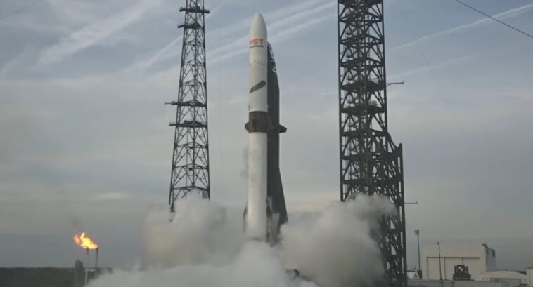 Blue Origin’s New Glenn rocket ignites and lifts off from Launch Complex 36 at Cape Canaveral Space Force Station on April 19, 2026 | ©Image Credit: Blue Origin