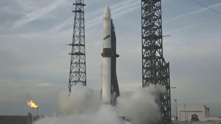 Blue Origin’s New Glenn rocket ignites and lifts off from Launch Complex 36 at Cape Canaveral Space Force Station on April 19, 2026 | ©Image Credit: Blue Origin