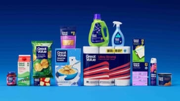 Walmart unveils a fresh new look for Great Value, replacing its old “cheap” design with cleaner, more modern packaging. | ©Image Credit: Walmart