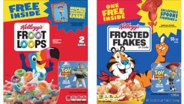 A nostalgic throwback returns as Kellogg’s revives cereal box toys with Toy Story 5-themed collectibles inside. | ©Image Credit: Kellogg's