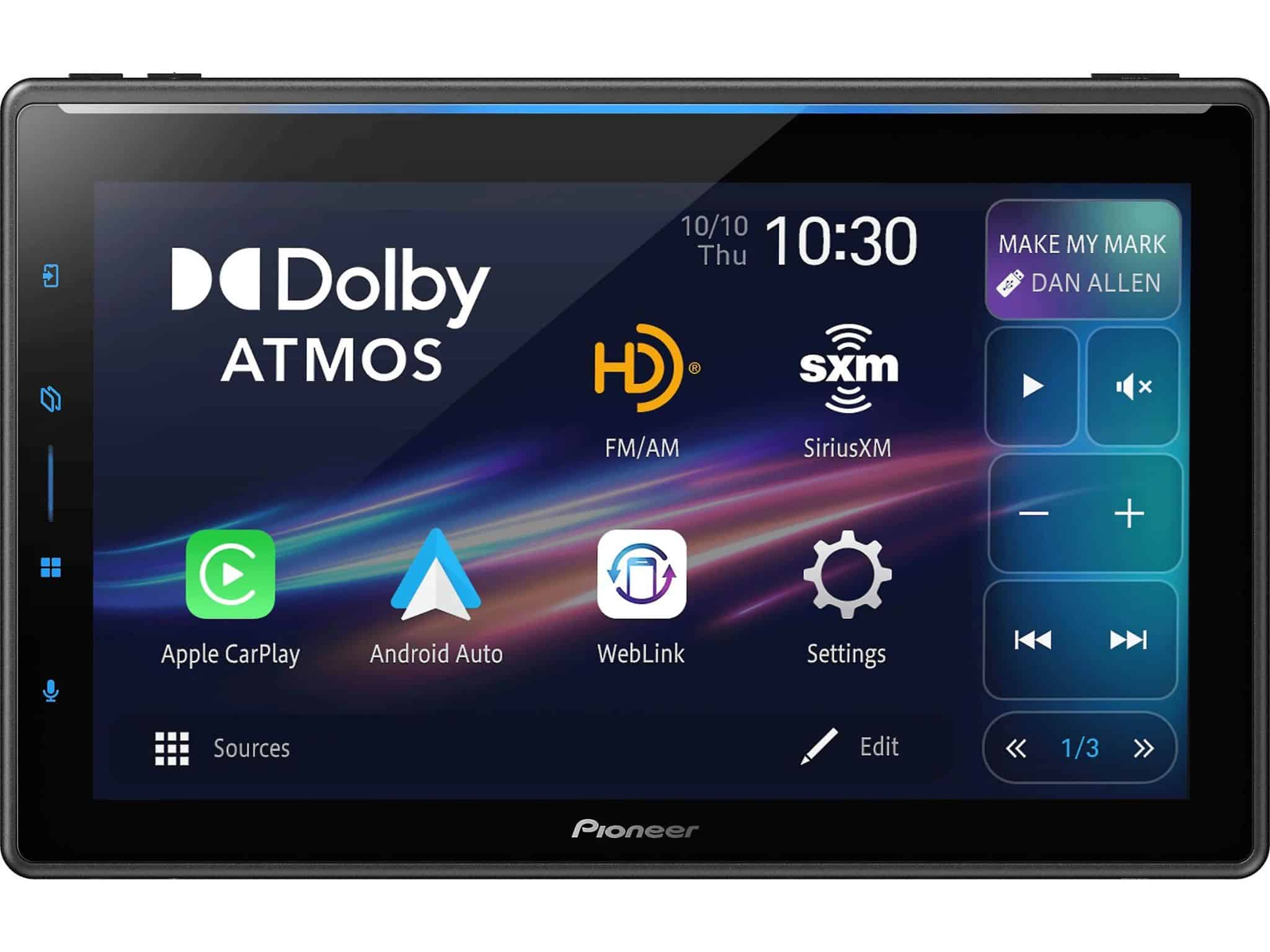 Pioneer SPHERA DMH-WT8000NEX Car Stereo ©Image Credit: Pioneer