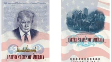 The US passport is getting a redesign this summer with Trump's portrait printed on the inside cover | ©Image Credit: US State Department