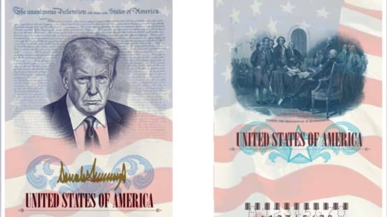 The US passport is getting a redesign this summer with Trump's portrait printed on the inside cover | ©Image Credit: US State Department