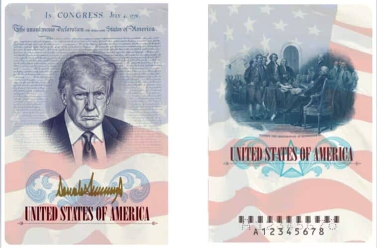 The US passport is getting a redesign this summer with Trump's portrait printed on the inside cover | ©Image Credit: US State Department