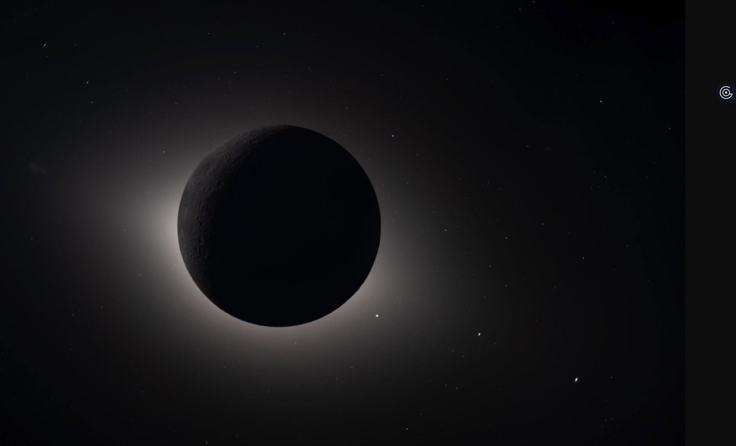 While Artemis II was silent and "off the grid," the crew witnessed this extraordinary solar eclipse from the far side of the moon. ©Image Credit: NASA