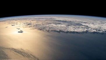 Sunlight glints off the Atlantic Ocean, viewed from the International Space Station | ©Image Credit: NASA / ISS