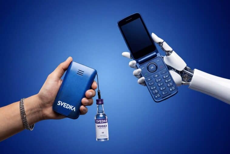 The SVEDPHONE is the $5 Y2K-inspired flip phone designed to help you disconnect from the feed and reconnect IRL. No apps, no notifications—just calls, texts, and a side of vodka. © Image Credit: Marc Newberry / Unsplash