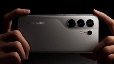 The Tecno Camon 50 Pro manages to pack a dedicated telephoto zoom lens into an impressively slim 7.4mm frame, offering high-end camera versatility at a budget-friendly price. ©Image Credit: Tecno