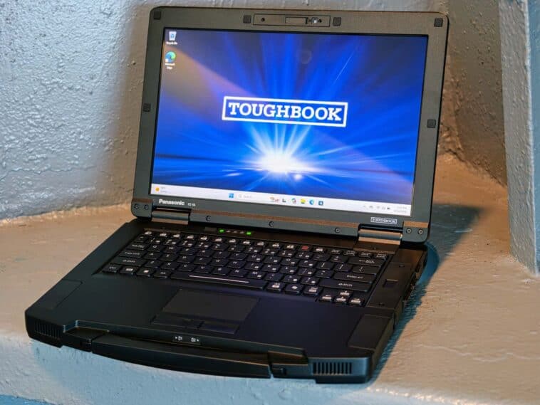 Panasonic's TOUGHBOOK 56 features a modular design, military-grade durability, and AI-ready performance built for the demands of frontline work. ©Image Credit: GEEKSPIN