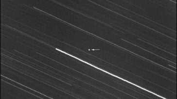 Asteroid 2026 JH2 (arrow) imaged on May 17, 2026, by the Virtual Telescope Project | ©Image Credit: Gianluca Masi / The Virtual Telescope Project
