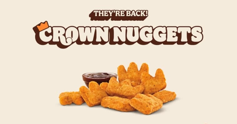 Burger King brings back Crown Nuggets after 14 years 1 The beloved Crown Nuggets are back at Burger King for a limited time, reviving a nostalgic fast-food classic. | ©Image Credit: Burger King