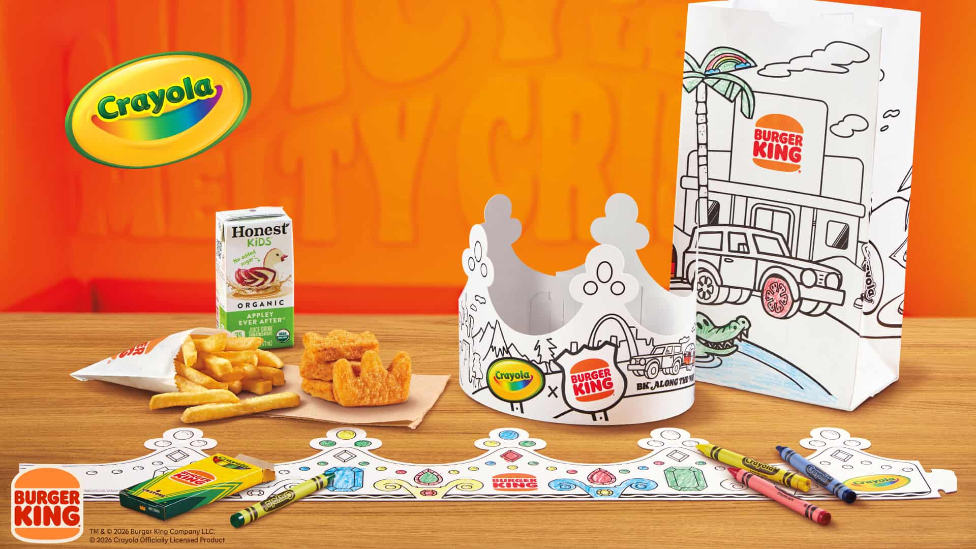 Burger King brings back Crown Nuggets after 14 years 2 The Burger King x Crayola King Jr. Meal | ©Image Credit: Burger King