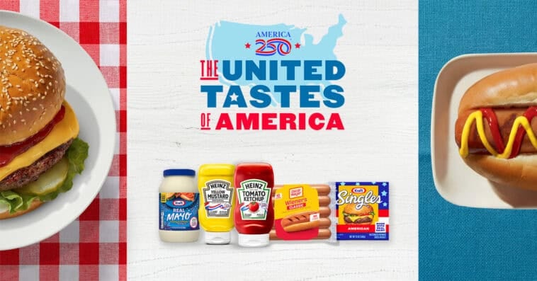 Kraft Heinz unveils patriotic makeover for its iconic brands 1 Kraft Heinz launches “The United Tastes of America” with festive foods and red, white, and blue packaging for cookout season. | ©Image Credit: Kraft Heinz