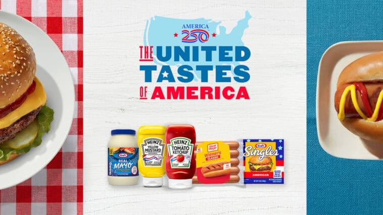 Kraft Heinz launches “The United Tastes of America” with festive foods and red, white, and blue packaging for cookout season. | ©Image Credit: Kraft Heinz