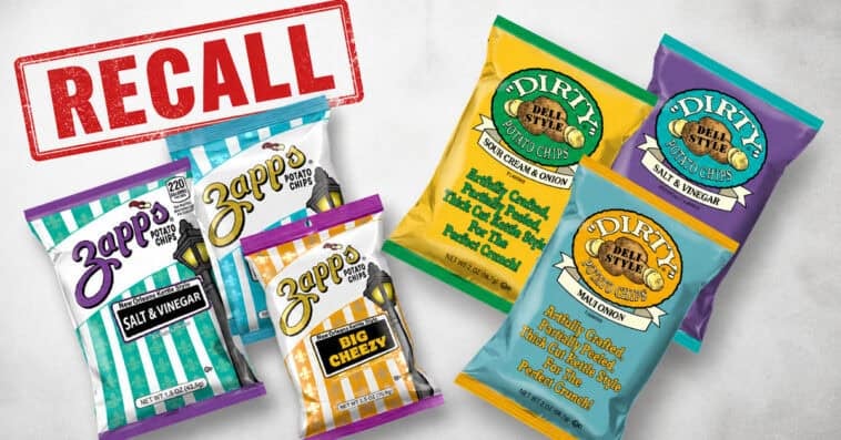 Select Zapp’s and Dirty potato chips have been recalled nationwide after the FDA warns of possible Salmonella risk. | ©Image Credit: Utz Brands