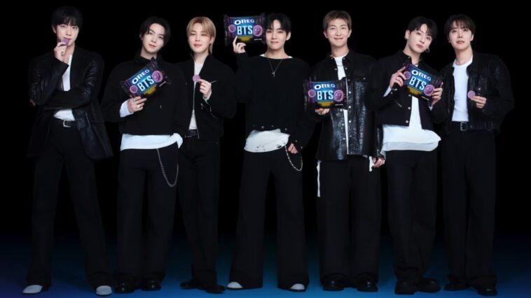 Purple is the new black. For the first time in its century-old history, Oreo is swapping its traditional dark wafers for a vibrant purple hue to celebrate its global collaboration with K-pop powerhouse BTS. ©Image Credit: