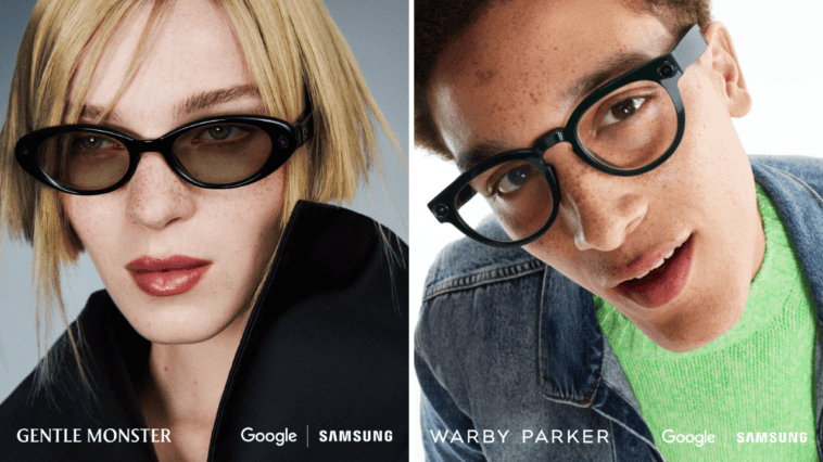 Samsung and Google reveal new AI glasses with Warby Parker 1 Google and Samsung unveiled new AI-powered smart glasses designed to work alongside your phone | ©Image Credit: Google/Samsung